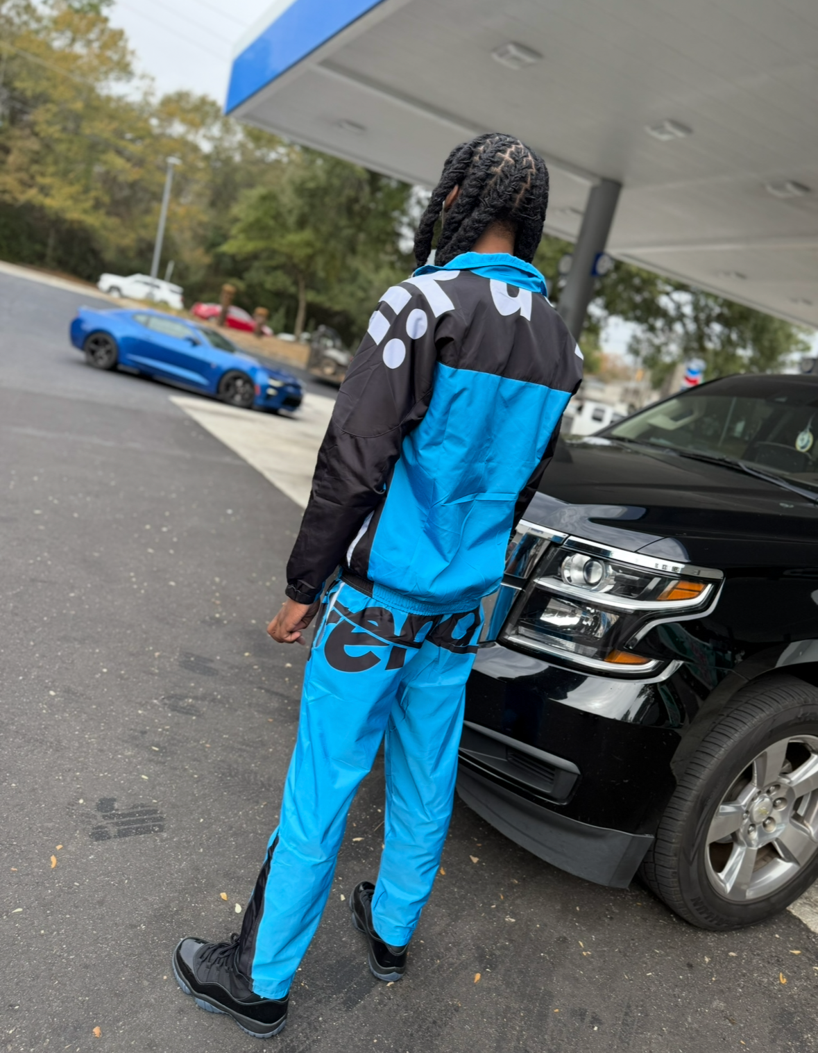 Blue Trendii Windbreaker