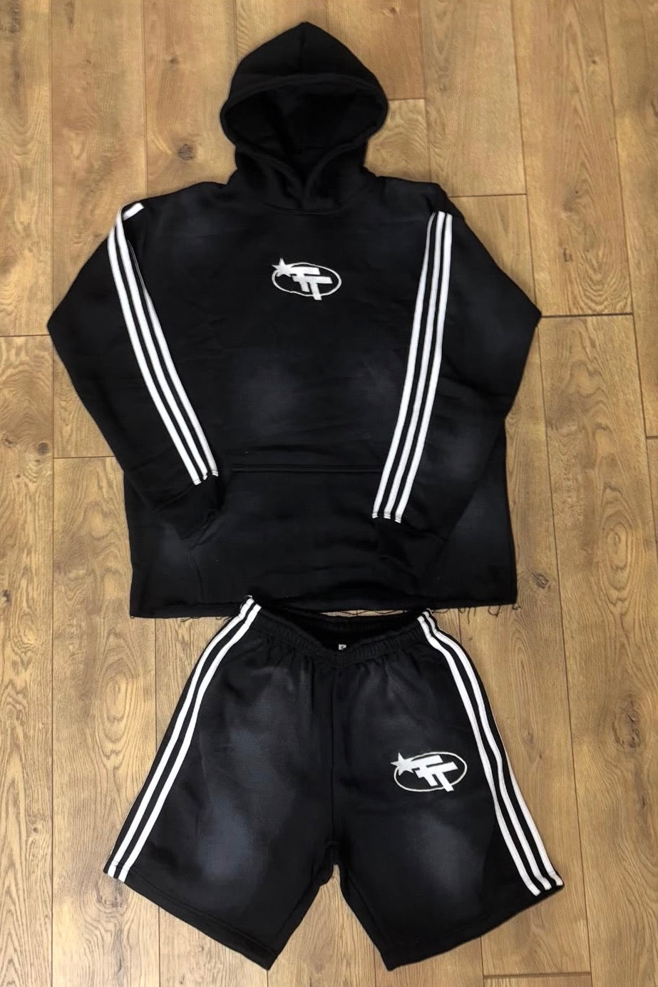 Black “TT” Hoodie Set